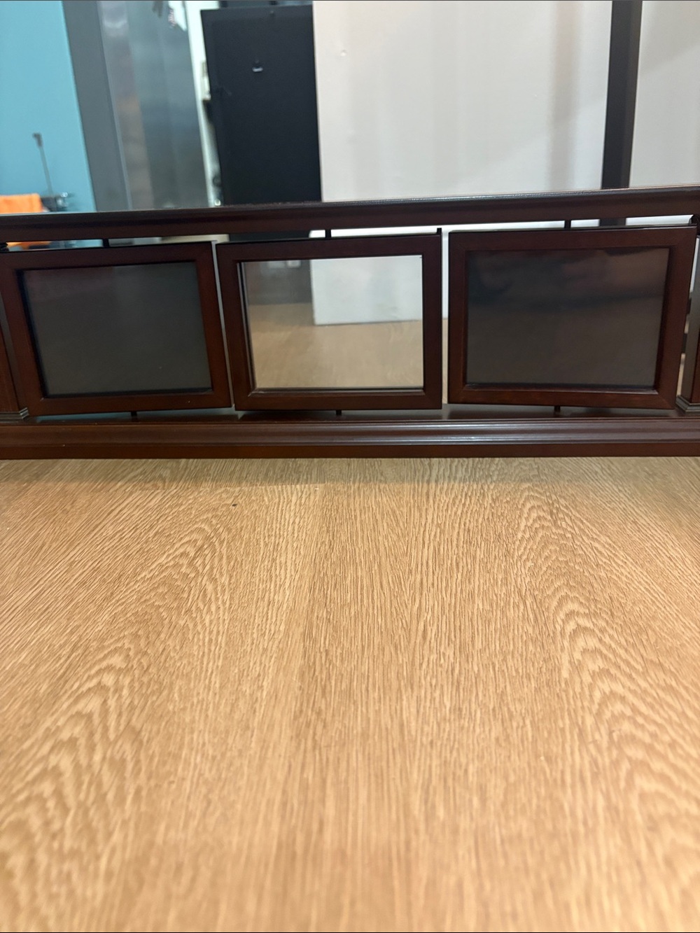 Classic Dark Brown Three-Opening Picture Frame - Picture 2 of 3